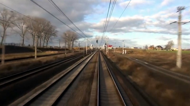 Widok z kabiny Warszawa Wschodnia - Gdynia Główna 